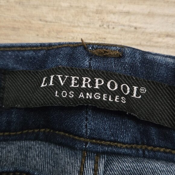 Liverpool The Crop Skinny Jeans Women's High Rise Super Stretchy Raw Hem 8/29 - Picture 6 of 9